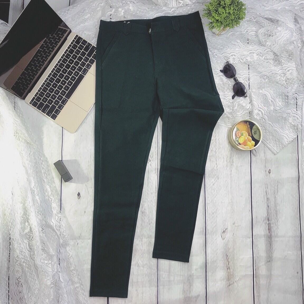 Quần tây trơn công sở cotton co giãn. 