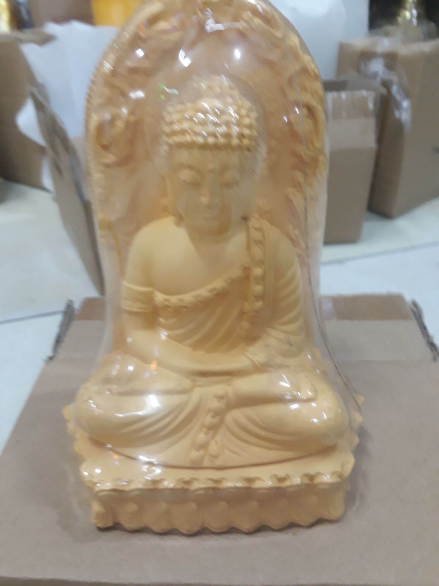 Tượng phật thích ca đế hào quang cao 16 cm _ đế ngang 10cm * 8 cm