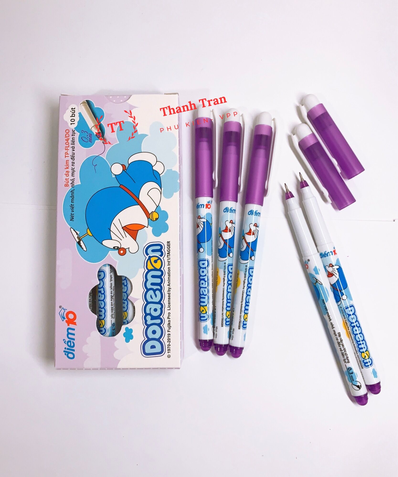 Hộp 10 cây bút lông kim FL-04/DO mực tím