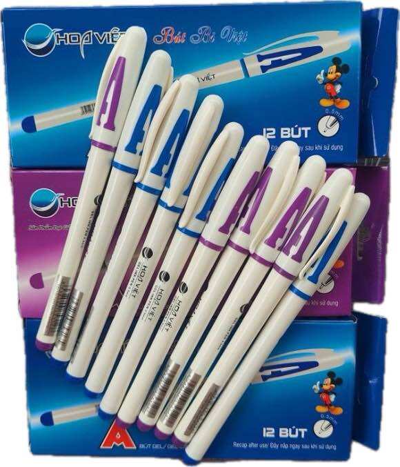 Hộp 12 bút chữ a hoa việt 0.5mm - nhiều màu