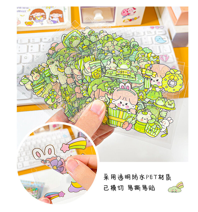 Set 100 tấm hình dán sticker pet chống thấm nước
