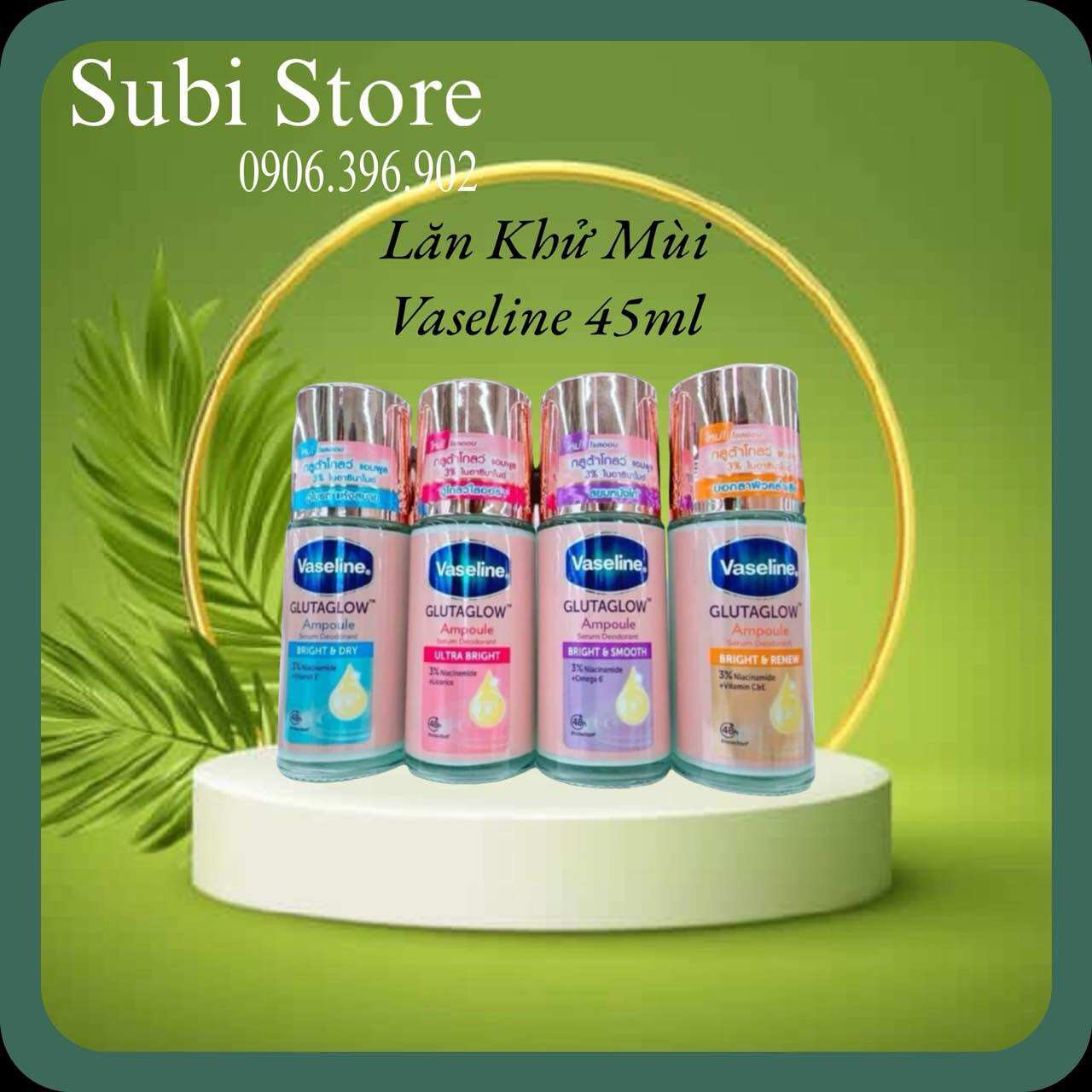 Lăn khử mùi vaseline 45ml làm trắng dưỡng da thái lan