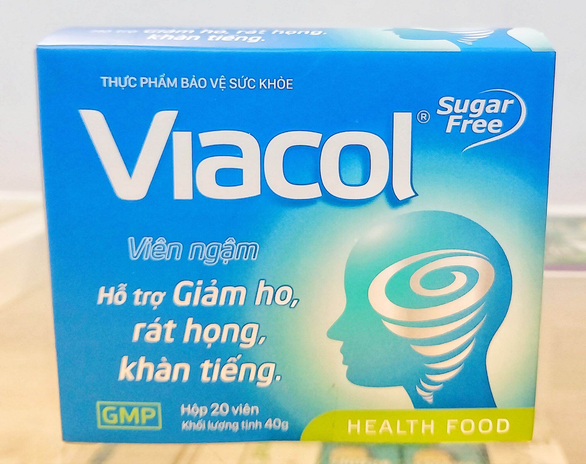 Viên ngậm Viacol Thiên Nhiên Việt - Hỗ trợ giảm ho, rát họng, khàn tiếng
