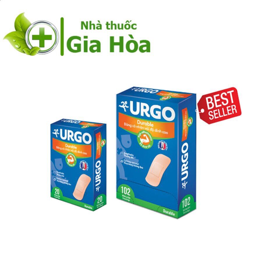 Băng cá nhân Urgo Durable nền vải, có độ dính cao