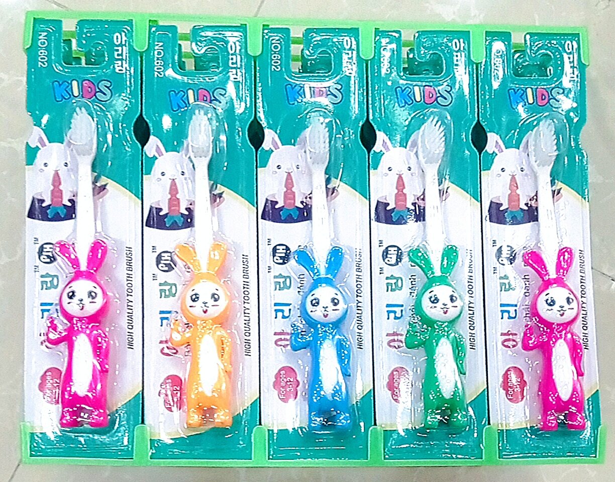 Combo 20 bàn chải đánh răng trẻ em hình con vật đáng yêu