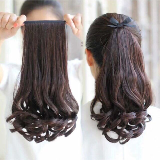 Tóc Cột Xoăn Đuôi D16 35cm Đủ Màu