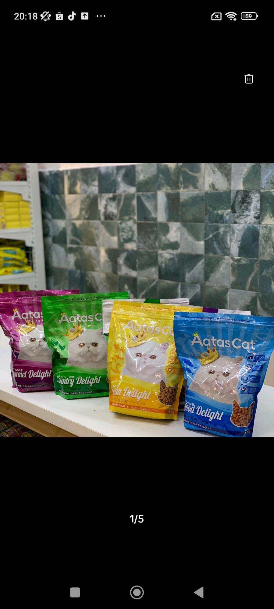 HẠT AATAS CAT CHO MÈO 1.2KG