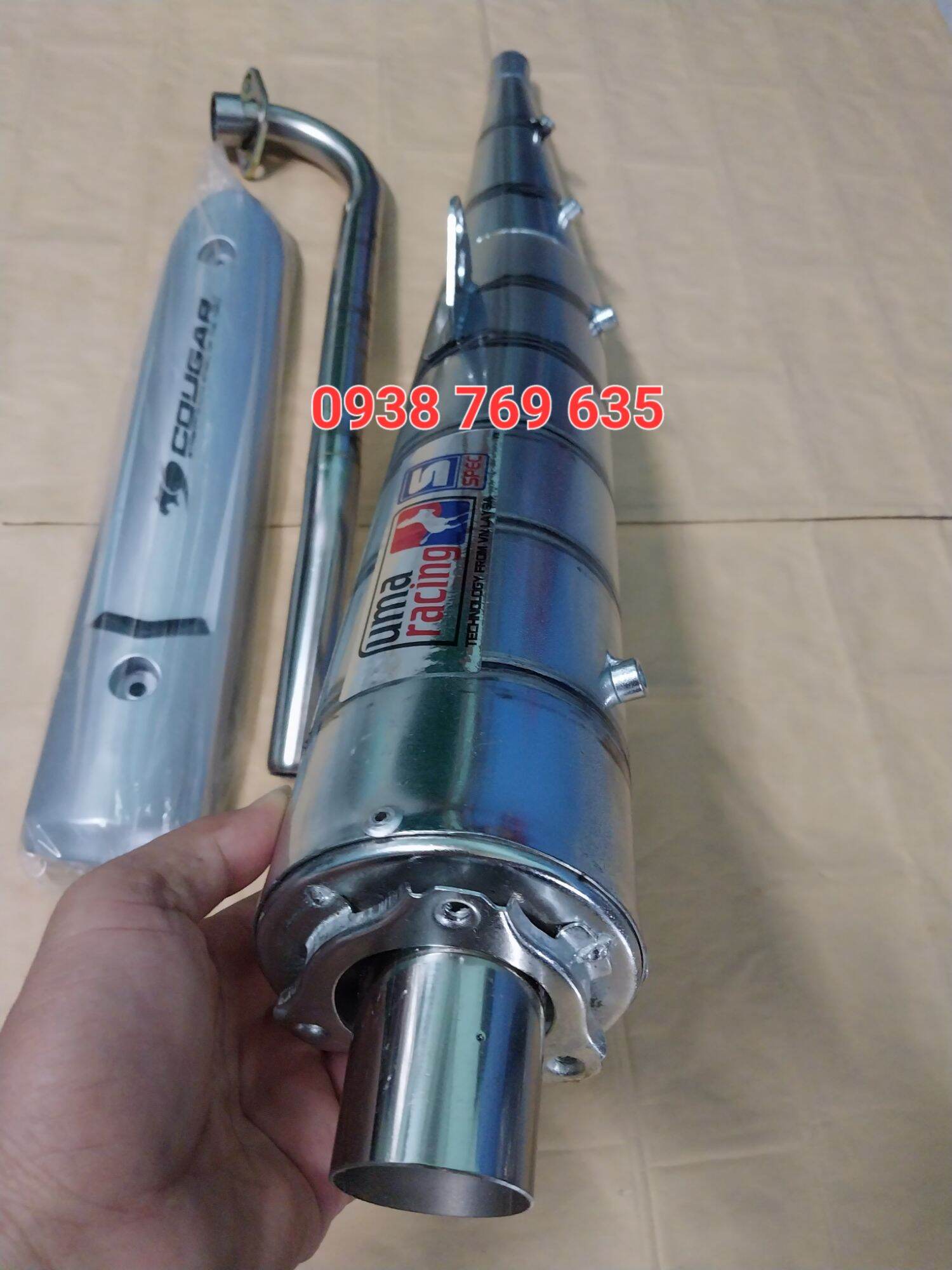 Pô UMA V4 bạc gắn wave sirius jupiter axelo future
