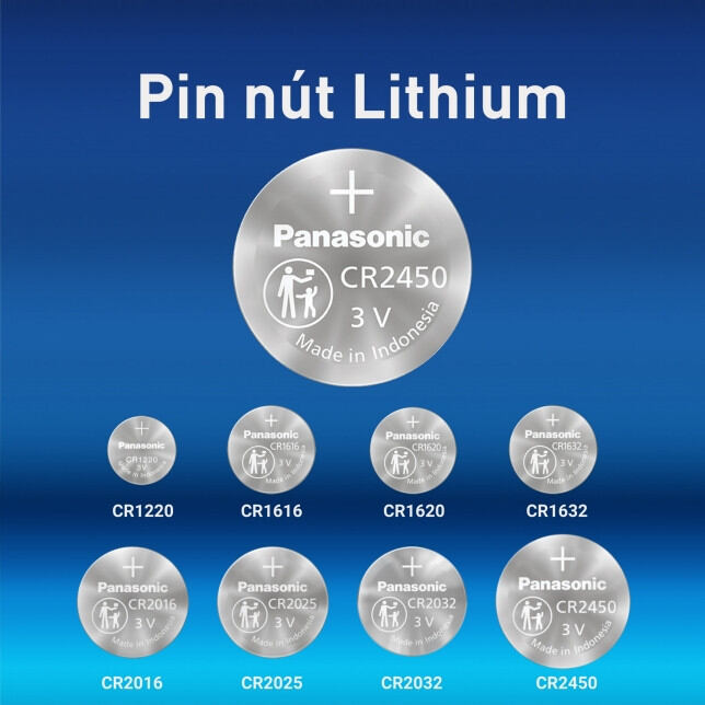 Pin nút panasonic CR-2450/5BN (3V, vỉ 5 viên)