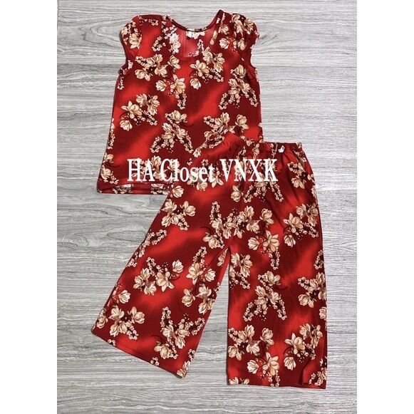 Đồ Bộ Thun Tằm Ý Ống Rộng Mặc Nhà(size:40-55ky)