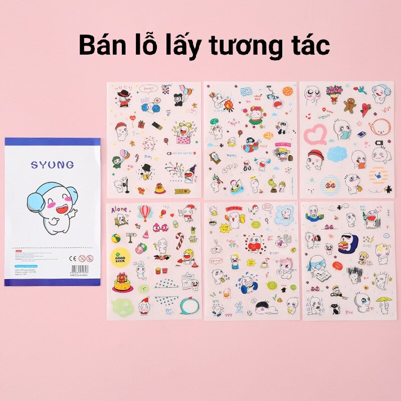 Set 6 tờ sticker Myung
