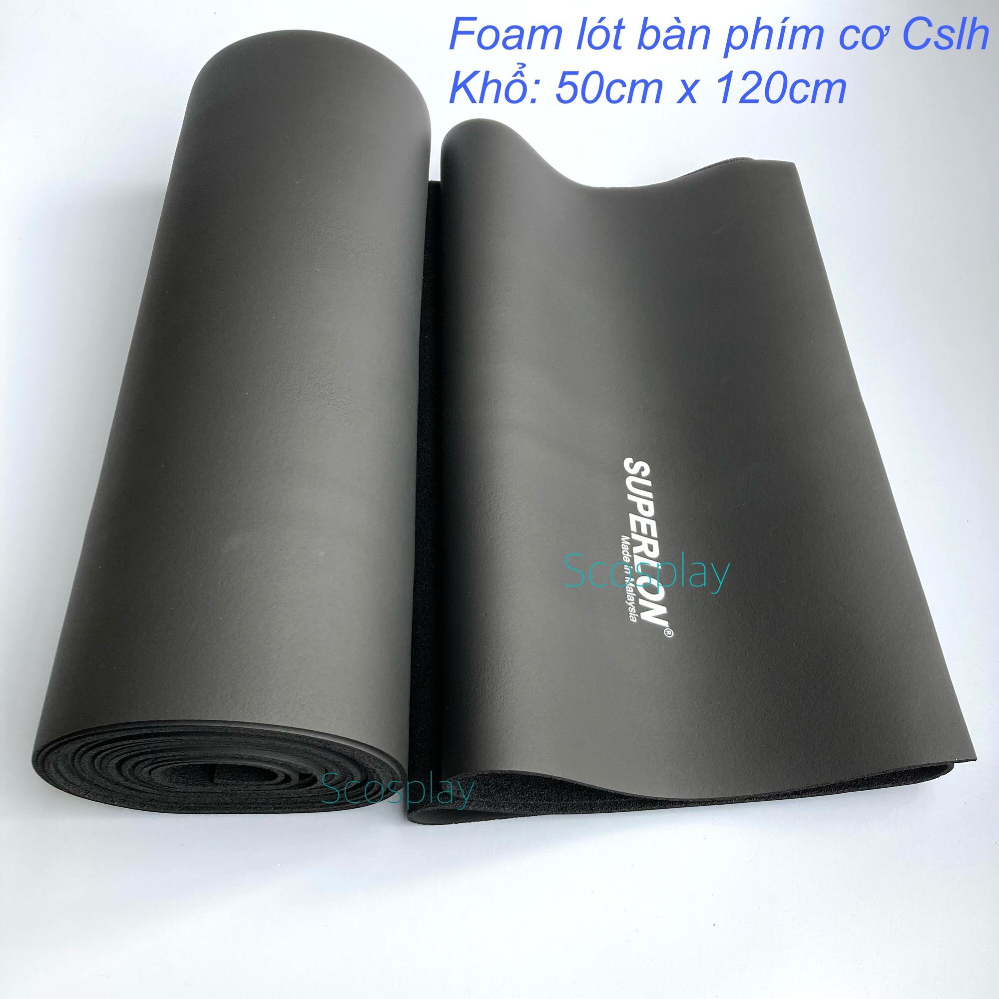 Cao su lưu hoá supperlon foam lót bàn phím cơ tiêu âm khổ 50cmx120cm