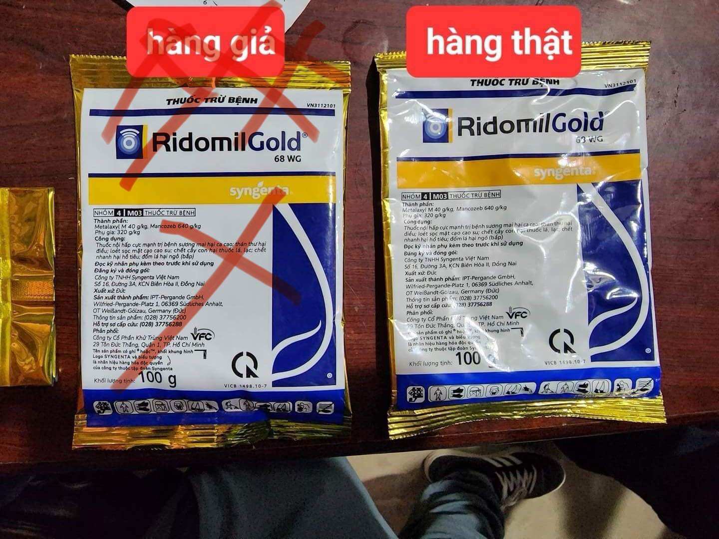 Trừ bệnh thối nhũn RidomilGold 68WG (100g)