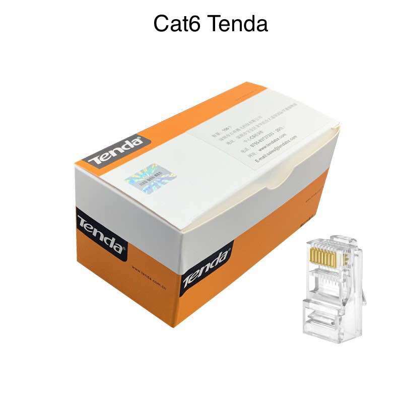 Hạt mạng RJ45 Cat6 Tenda , đầu bấm mạng Tenda hộp 100 hạt