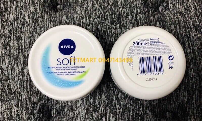 Kem dưỡng ẩm toàn thân Nivea Soft Đức 200ml