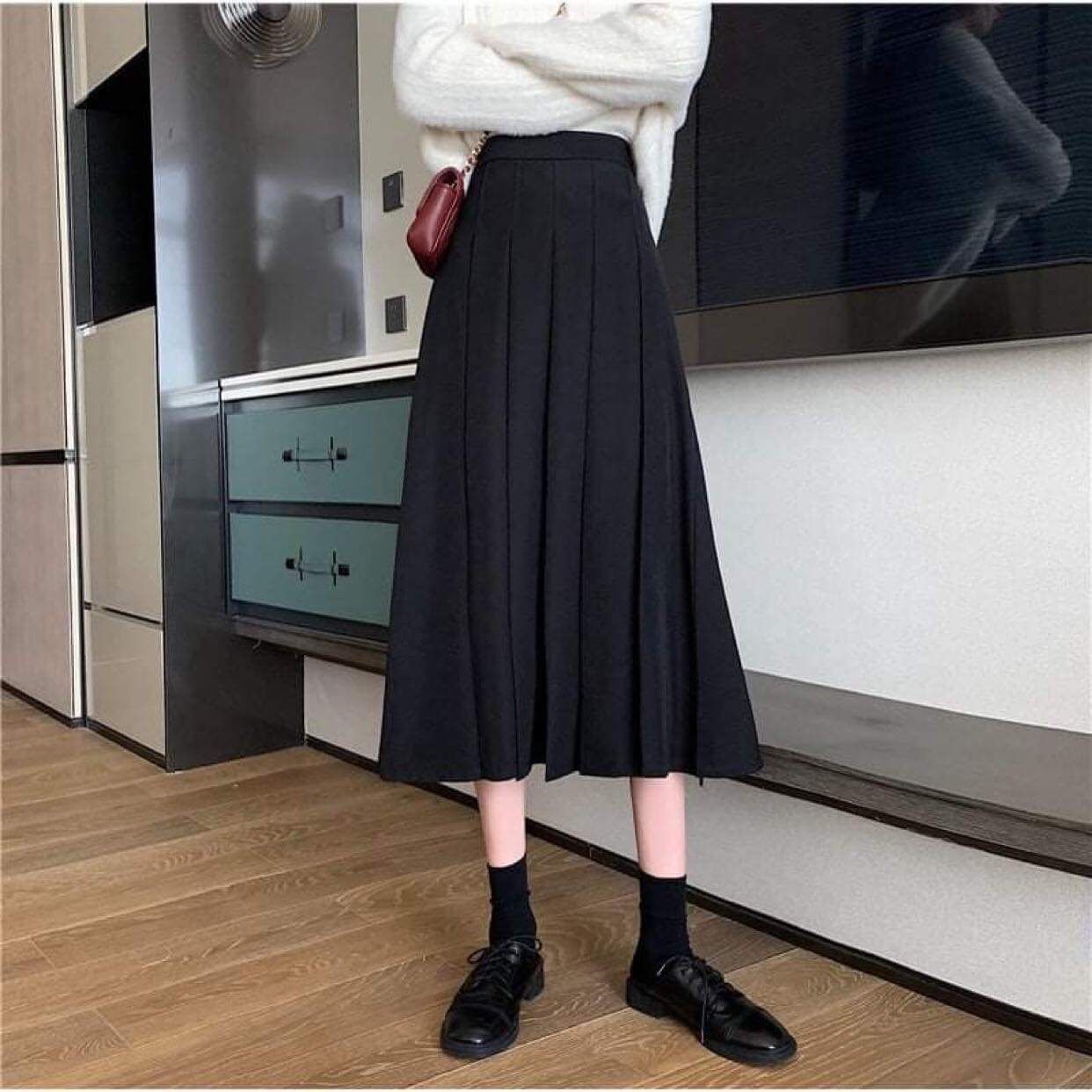 Váy xếp ly Hàn quốc siêu hách dáng