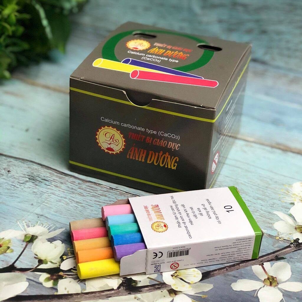Phấn sạch canxi Ánh Dương trắng và màu