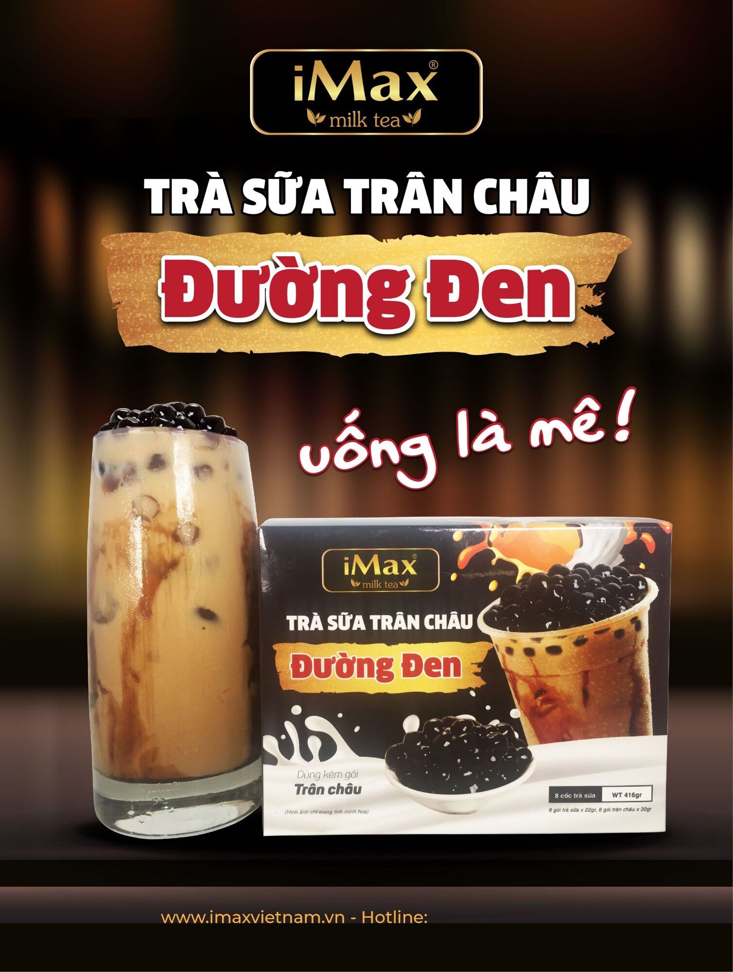 Sét 2 gói trà sữa trân châu tự pha ( 2 gói =1 ly)
