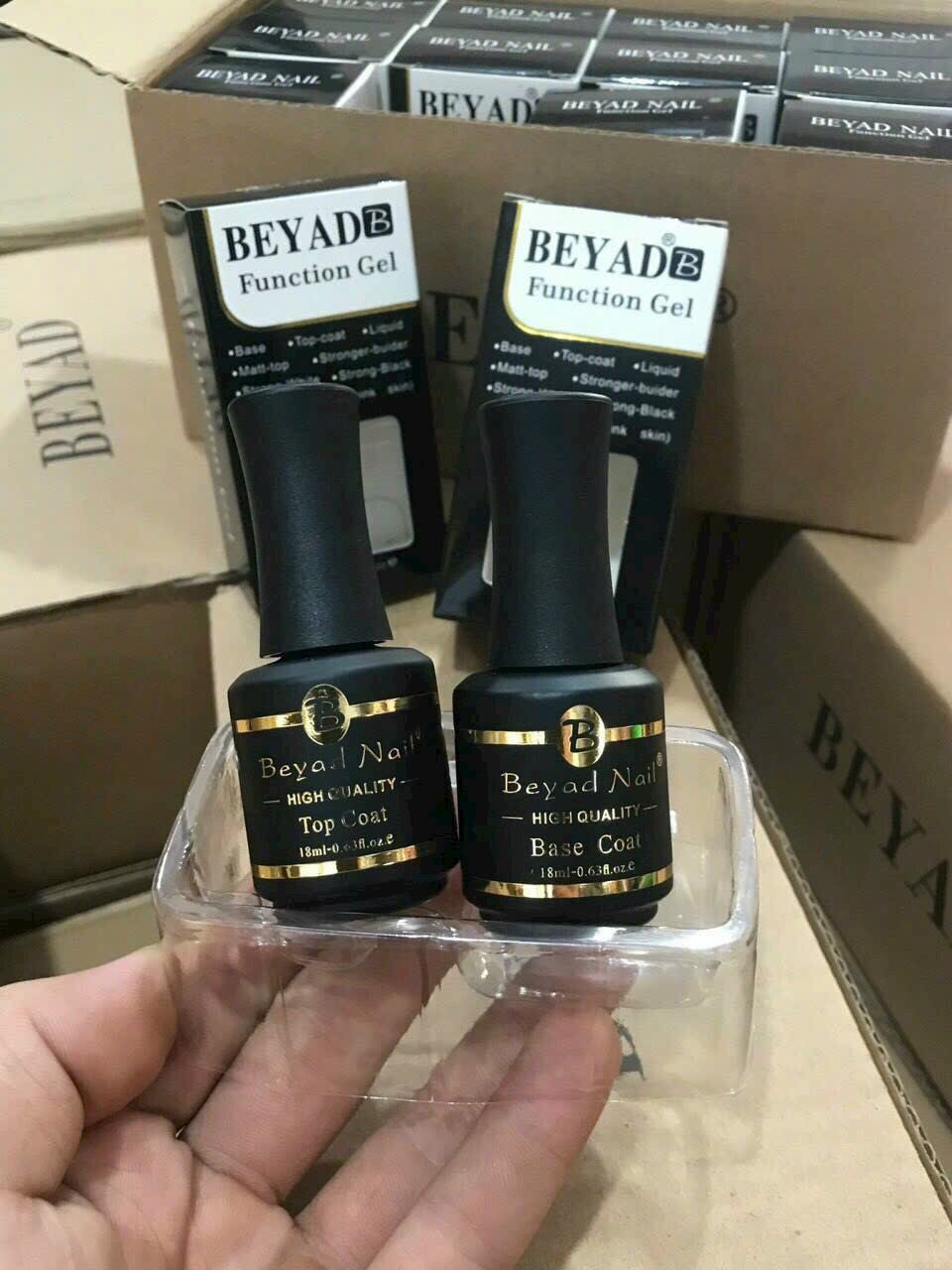 Base top Beyad Nail Mỹ, sơn gel base top siêu bền chính hãng chai 18ml