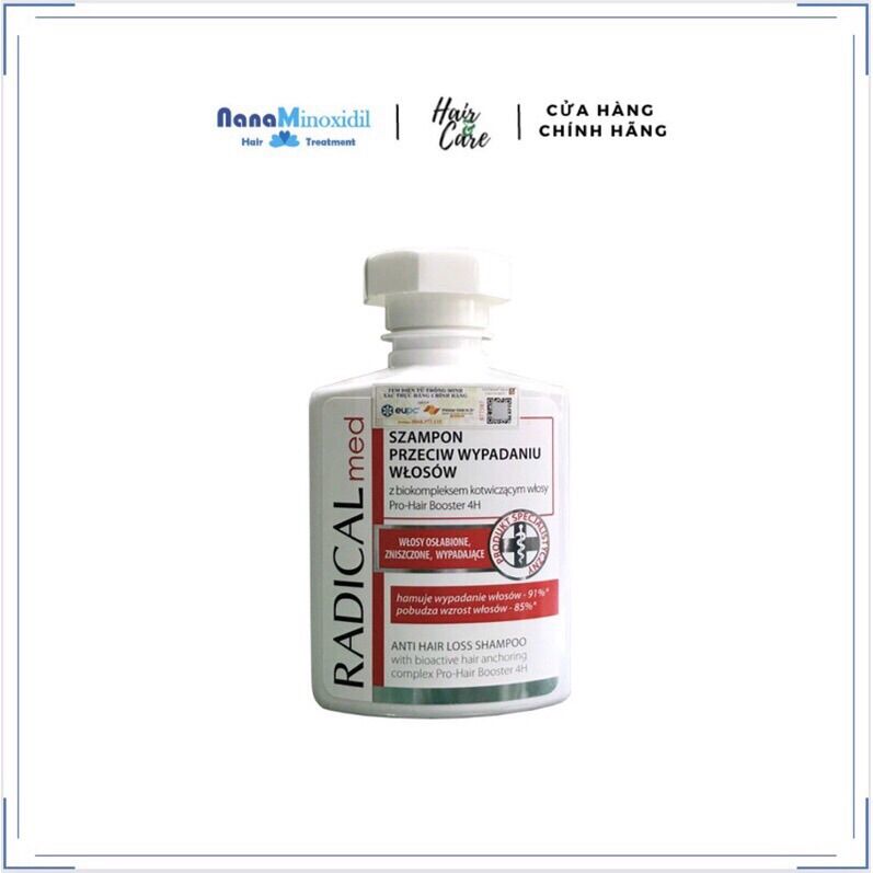 Dầu gội ngăn ngừa rụng tóc radical med chai 300ml