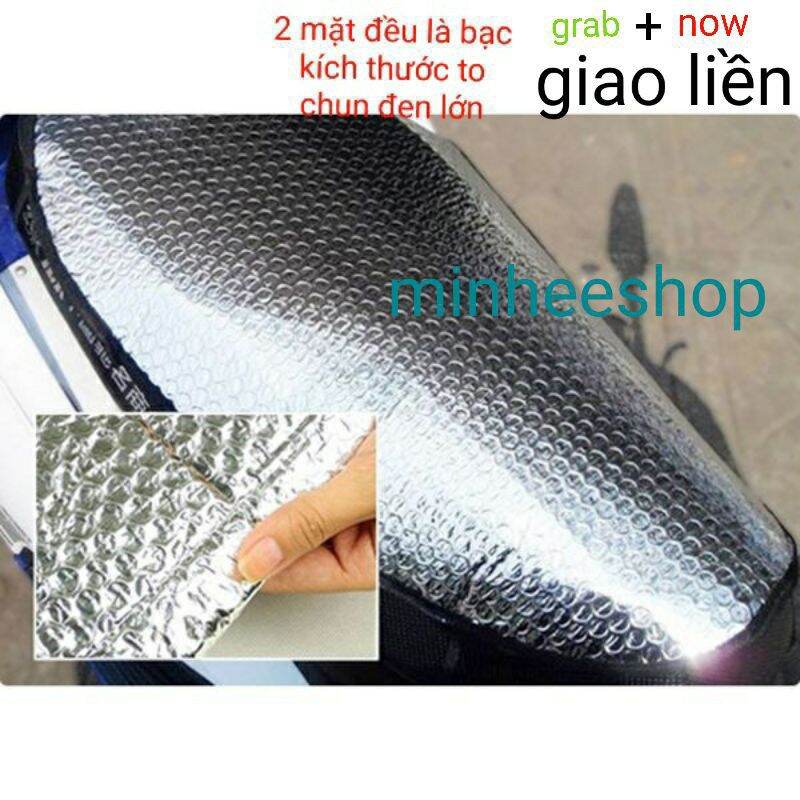 [ 40x80cm] Tấm lót che yên xe máy chống nắng nóng kích thước lớn 2 mặt đều là bạc cách nhiệt