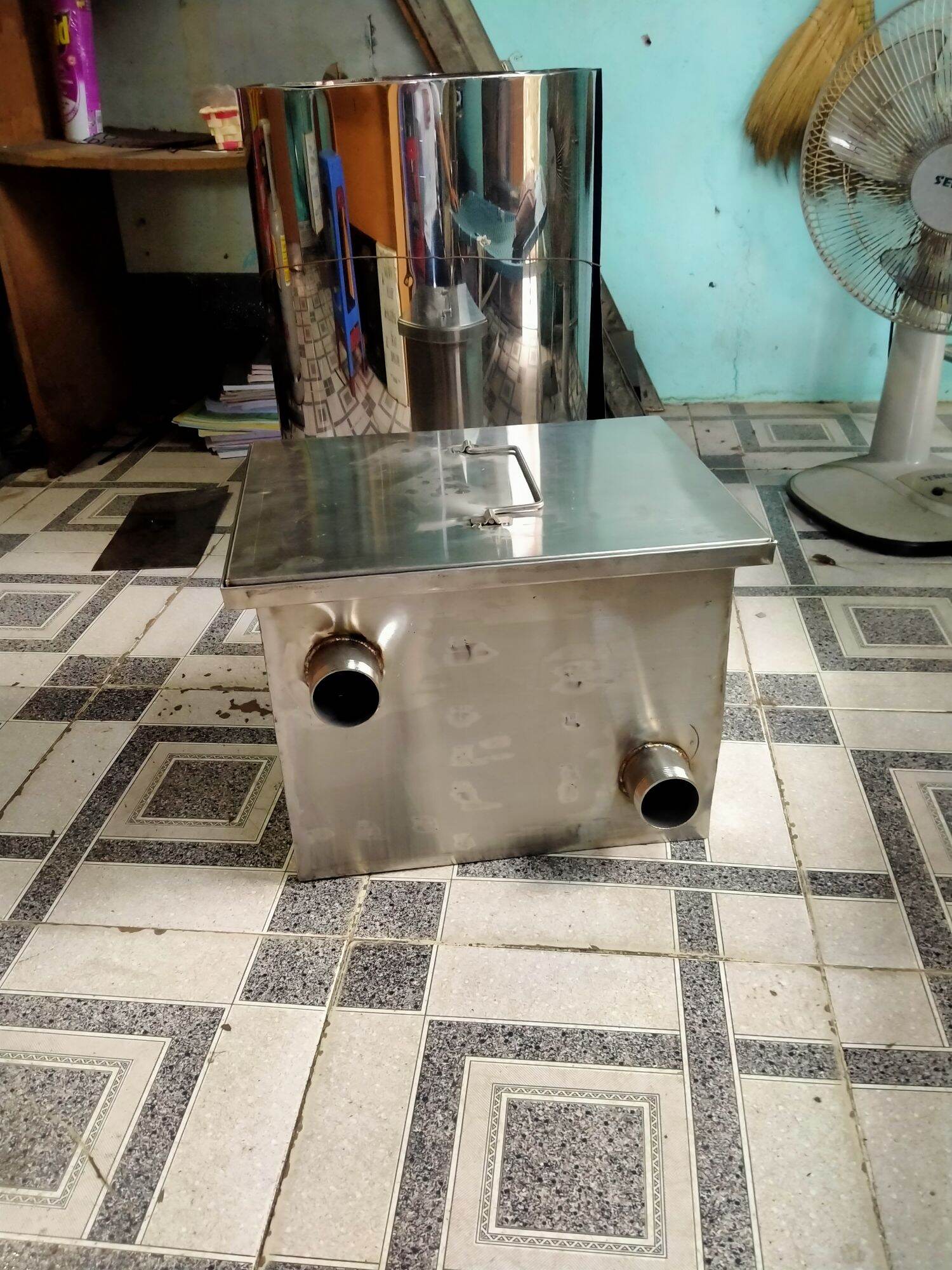 Bể tách mỡ Inox cao cấp
