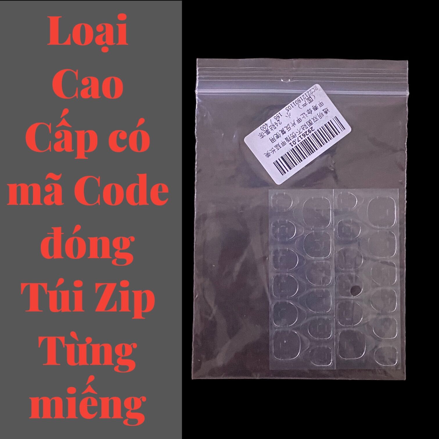 Keo Dán Móng 2 Mặt Silicon-24 Đầu Móng