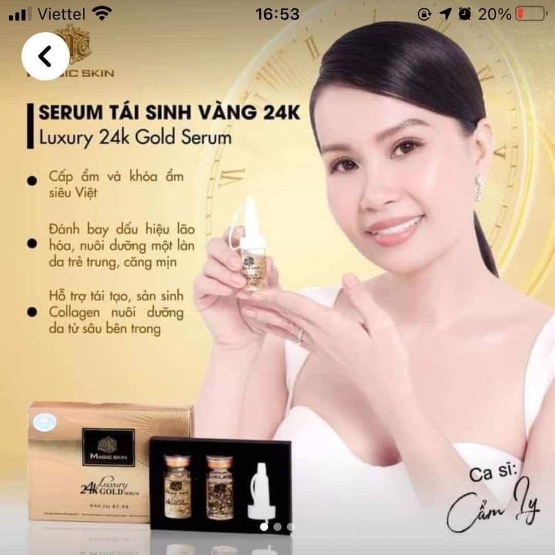 SERUM BÀO THAI CỪU VÀ VÀNG 12K MAGIC SKIN