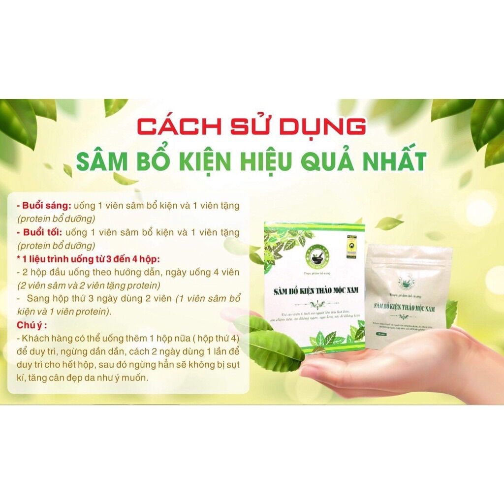 [Mẫu mới tặng Protein] Sâm Bổ Kiện Thảo Mộc Nam - Tăng cân hiệu quả