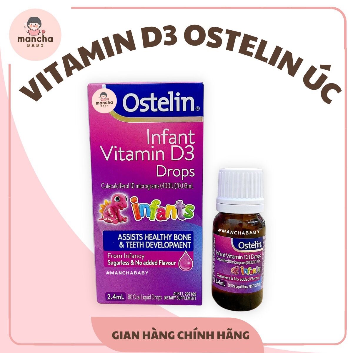 Vitamin d3 ostelin drops dạng nước 2.4ml
