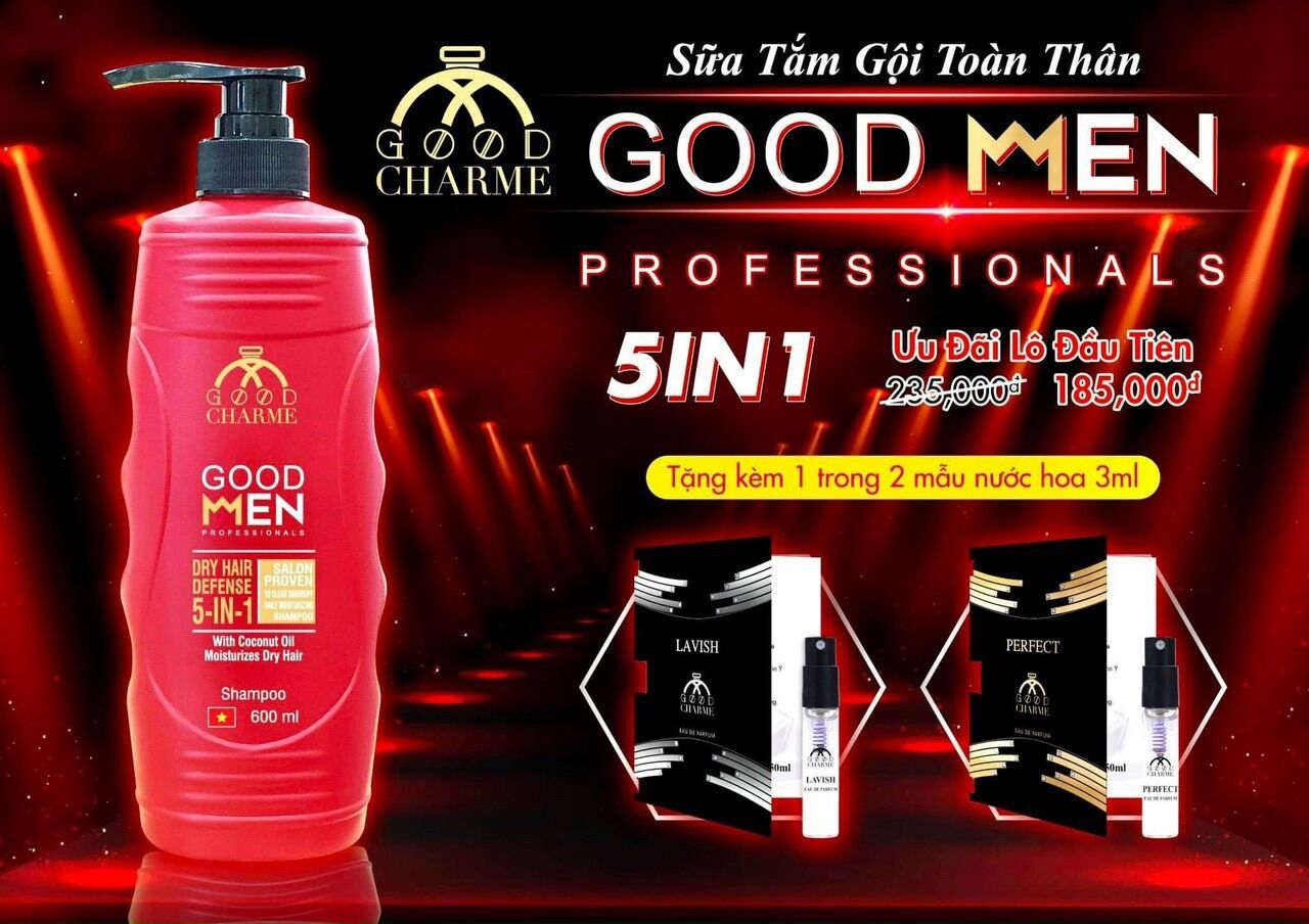 Sữa tắm Goodchame Goodmen đỏ 700ml ( mẫu mới )