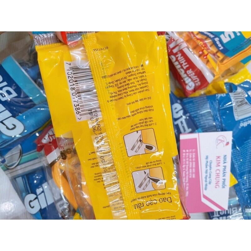 Dao cạo râu Gillette cán vàng (Bịch 6 cây)