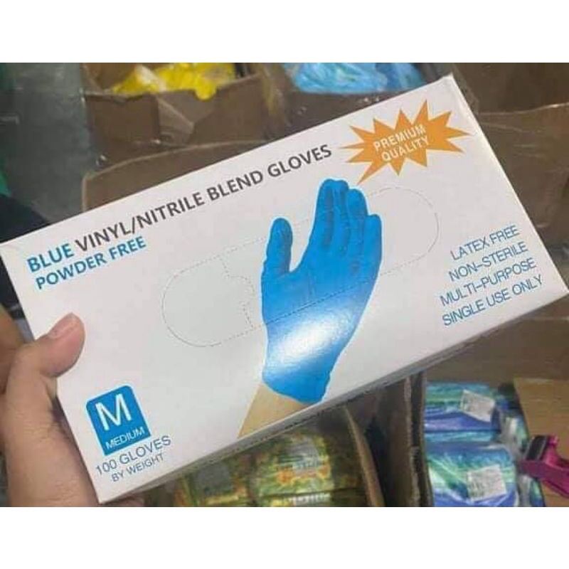 Găng Tay Y tế Xanh Ko Bột [ hộp 100 chiếc ]