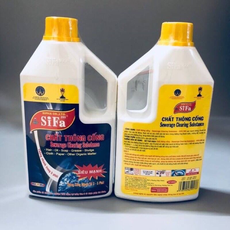 Thông cống, bồn cầu SIFA999 - 1400ml SIÊU MẠNH
