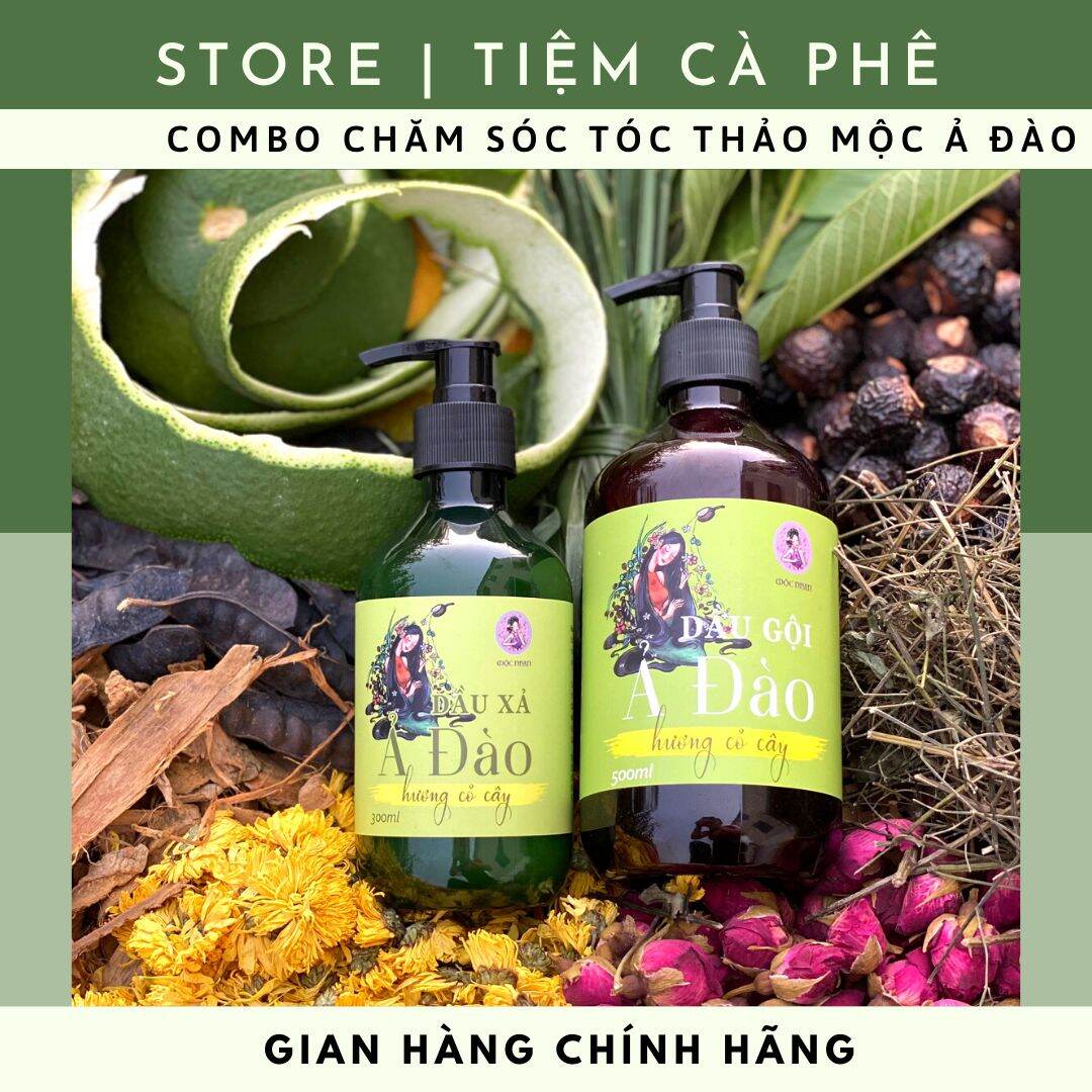 [Hcm]Combo Dầu Gội Xả Thảo Mộc Ả Đào Hương Cỏ Cây - Mộc Nhan Natural