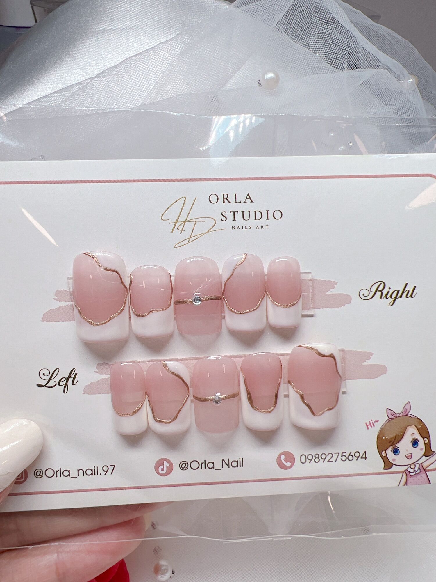 Nailbox học sinh phong cách Hàn Đài D803