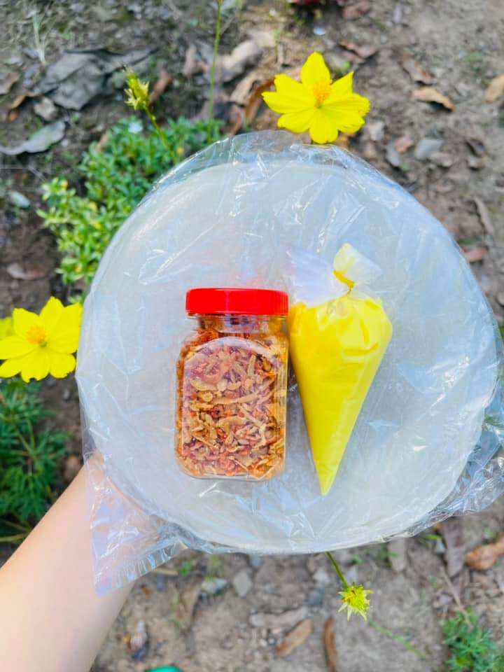 Combo mini 100g bánh tráng phơi sương+50g bơ +50 ruốc hành phi giá siêu rẻ