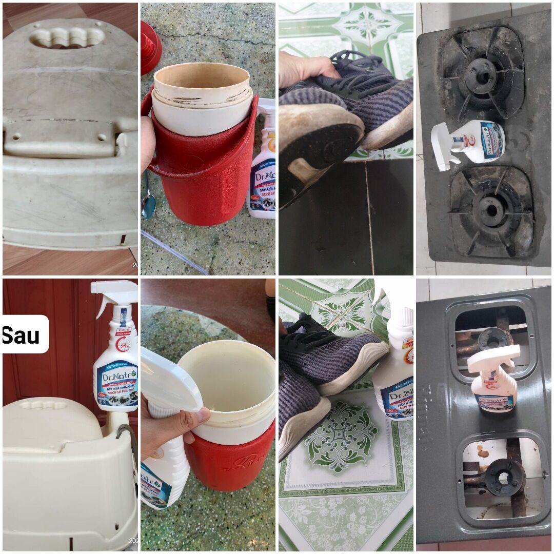 (Combo 2 chai) Nước tẩy đa năng Dr.natro (Tặng kèm 2 miếng xốp nhám chà đa năng và 1chai xịt nhỏ Drnatro) Làm Sạch,Vệ Sinh Bếp
