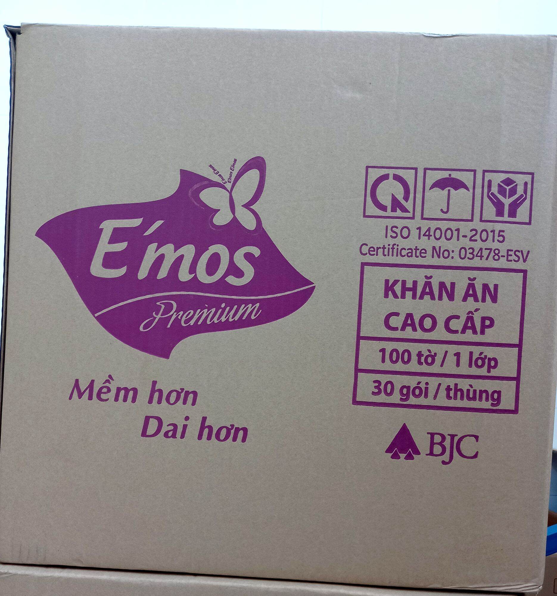 Giấy ăn Cao Cấp E'Mos premium 100 Tờ.