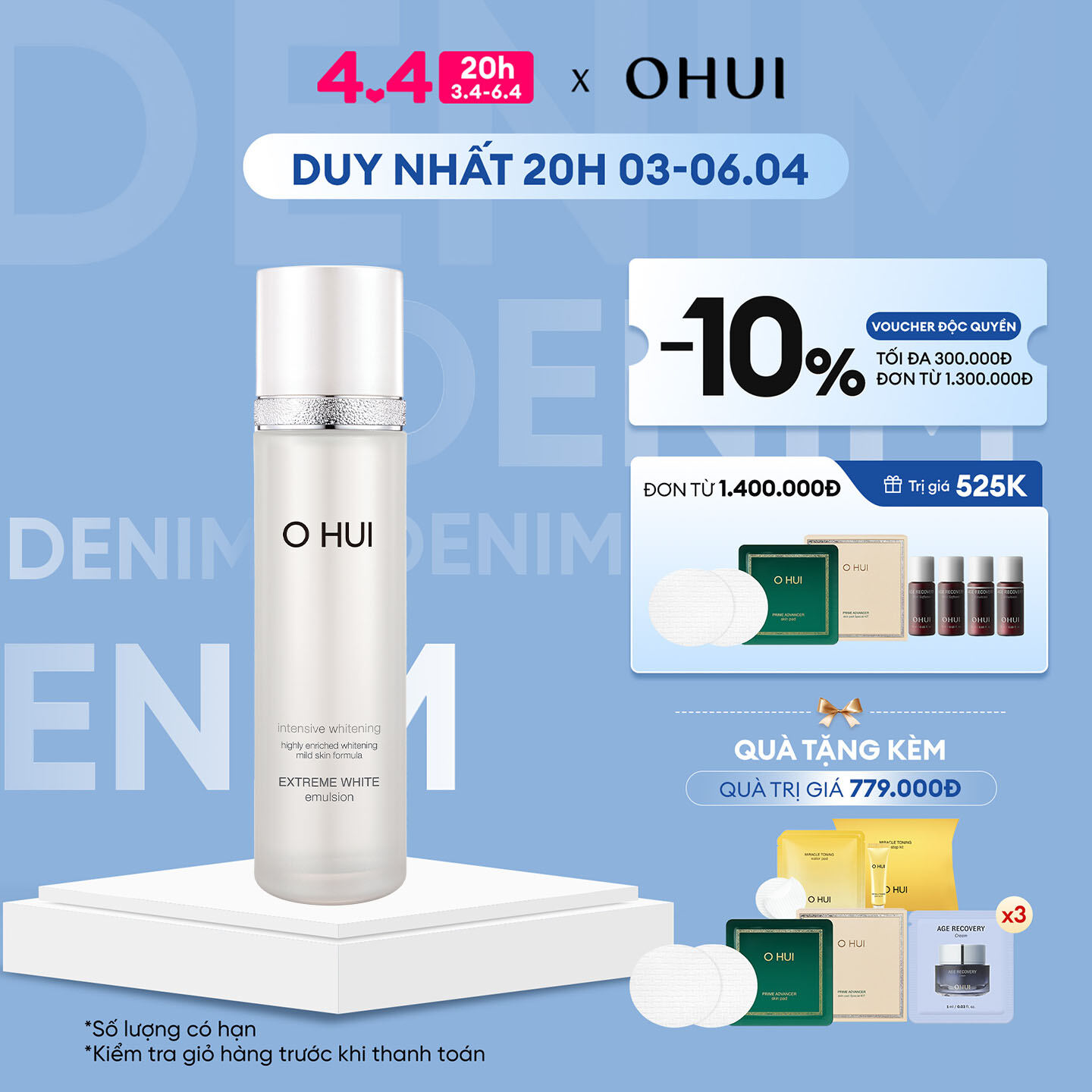 Sữa dưỡng trắng OHUI Extreme White Emulsion 130ml