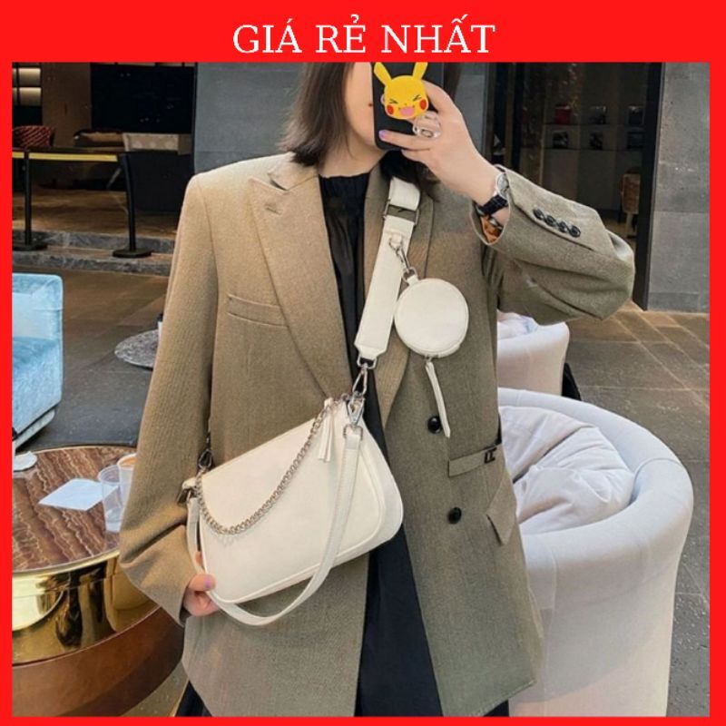 Túi xách nữ sét đôi đeo chéo keph nách cá tính mã25