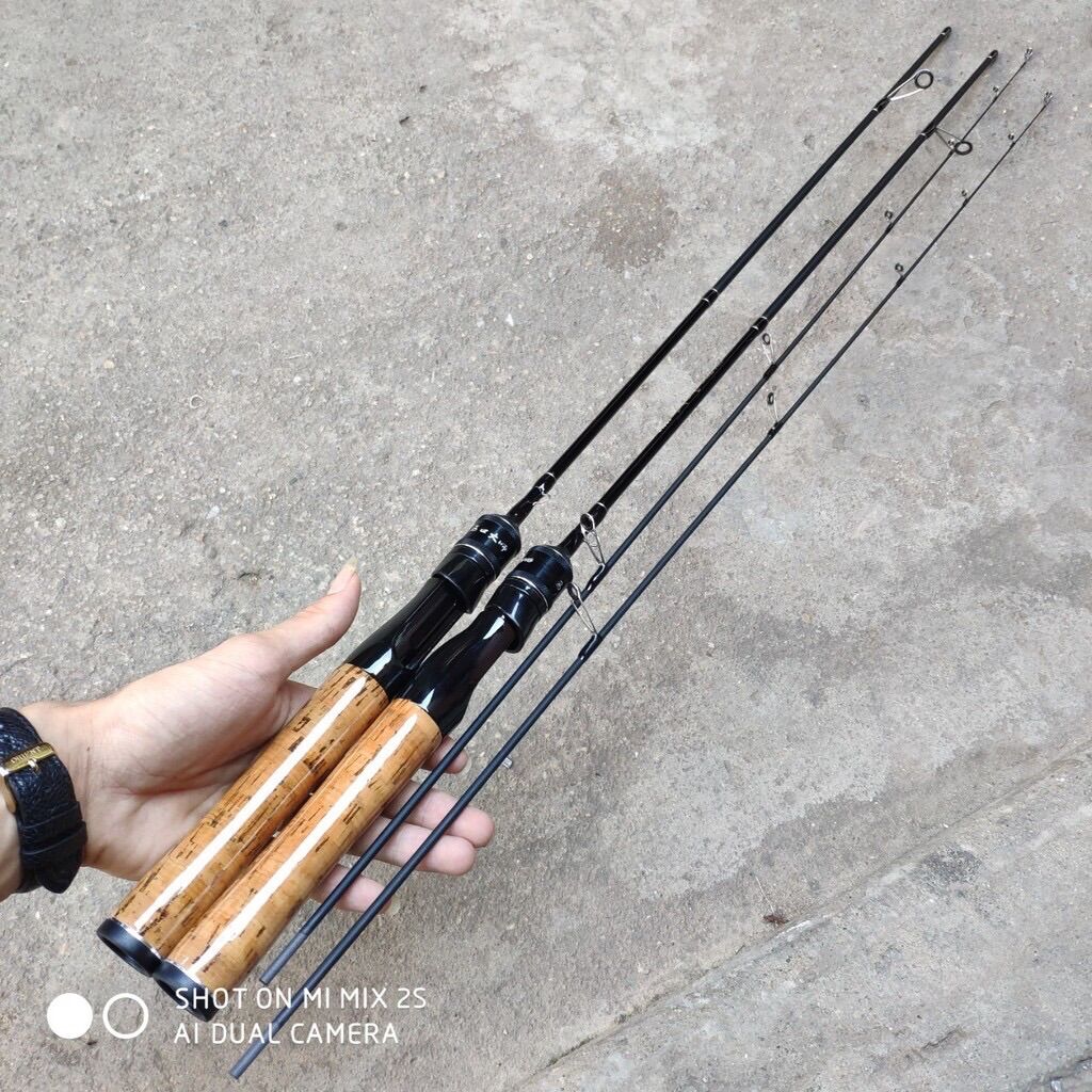Cần câu lure ul cán gỗ đọt dẻo 1m68 và 1m8 giá rẻ