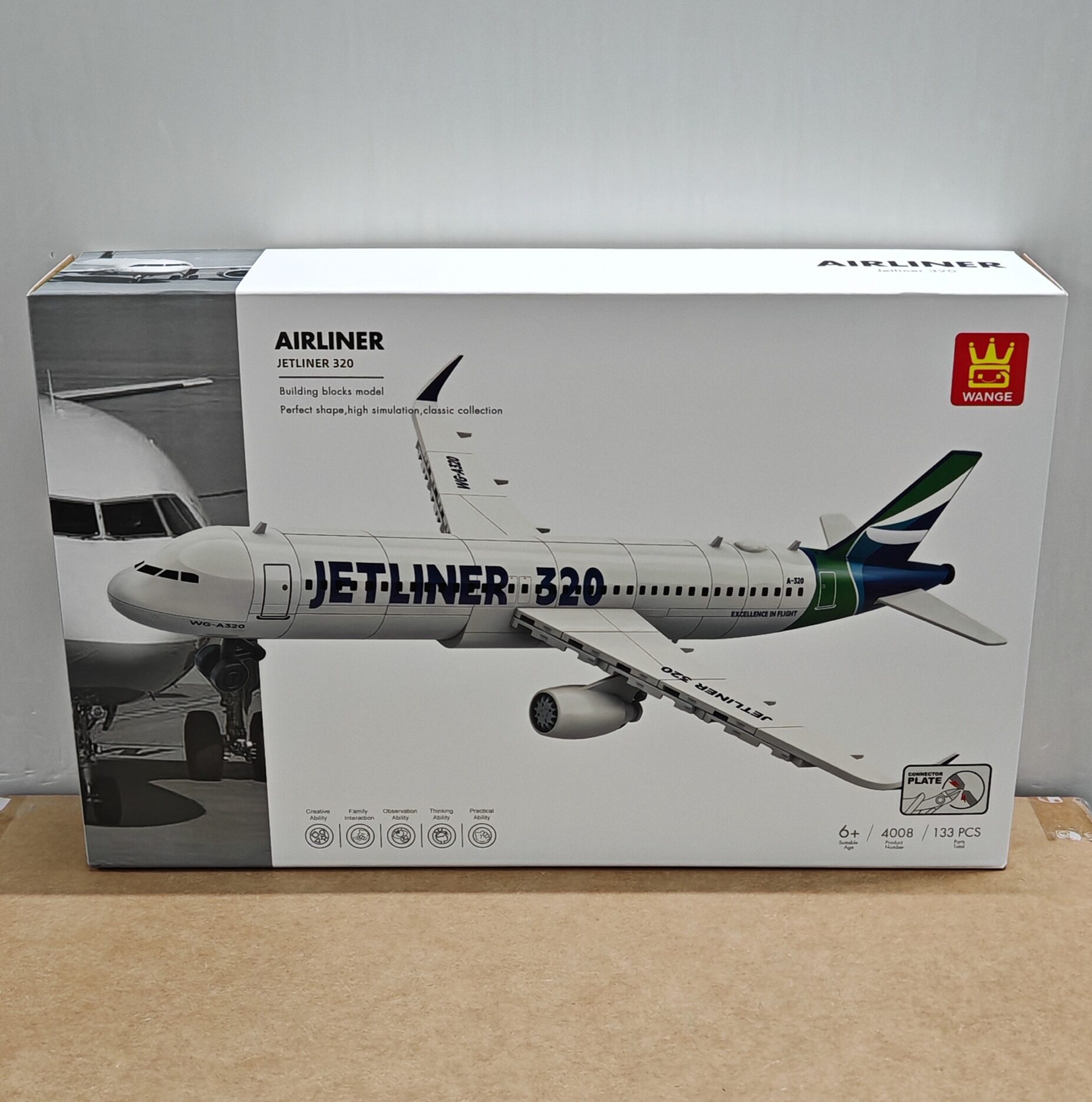 Bộ Xây Dựng Mô Hình Máy Bay Dân Dụng 320 Chiếc Nhỏ 133 Miếng