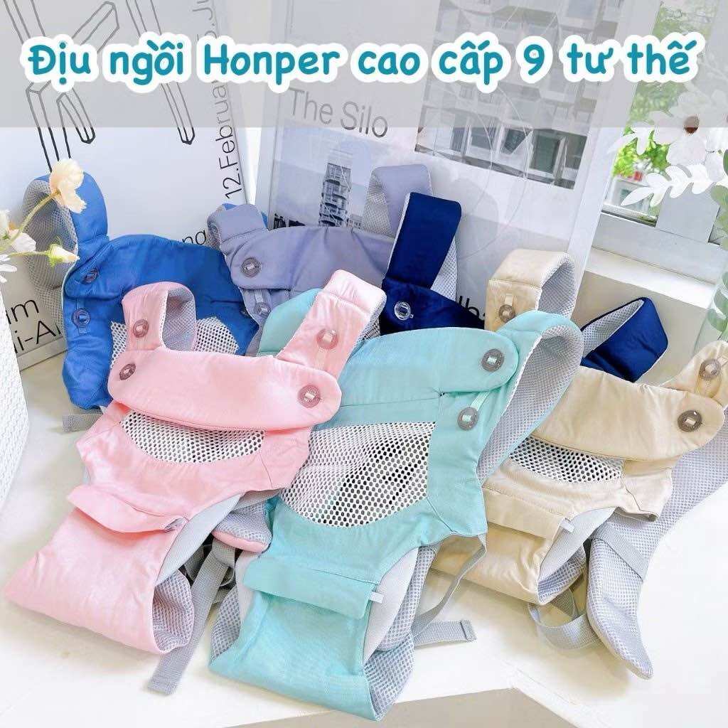 Địu em bé cao cấp đa năng chống gù lưng thoáng mát / Địu ngồi cho bé chính hãng Honper điều chỉnh 9 tư thế