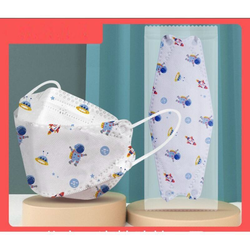 Khẩu trang em bé 1 thùng 200 cái size 5 đến 12 tuổi dày mịn,4 lớp