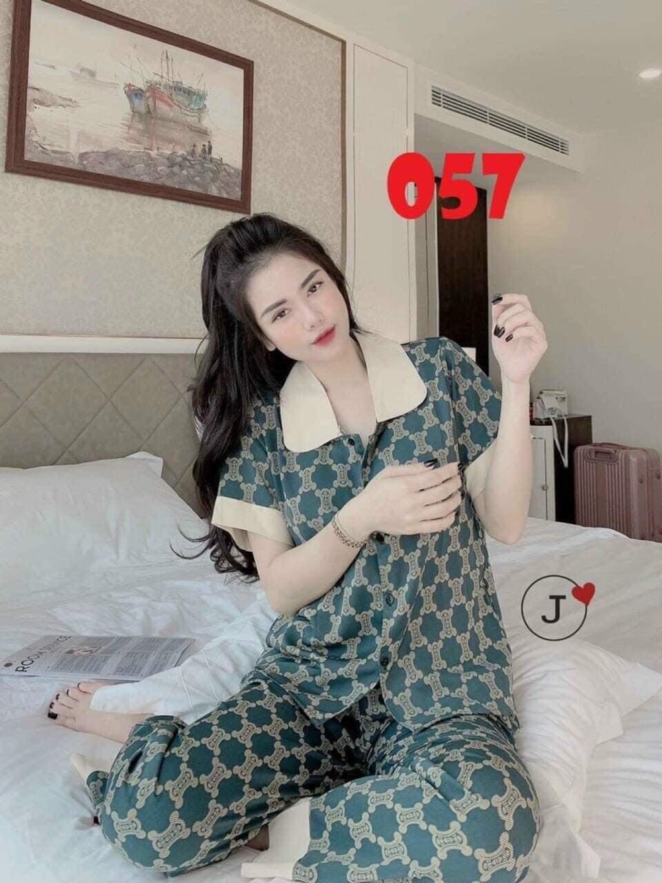 Bộ lụa Pijama lụa loại 1 chất mềm mịn, mát + Ảnh thật ,Bộ Lụa Mango Tay Ngắn