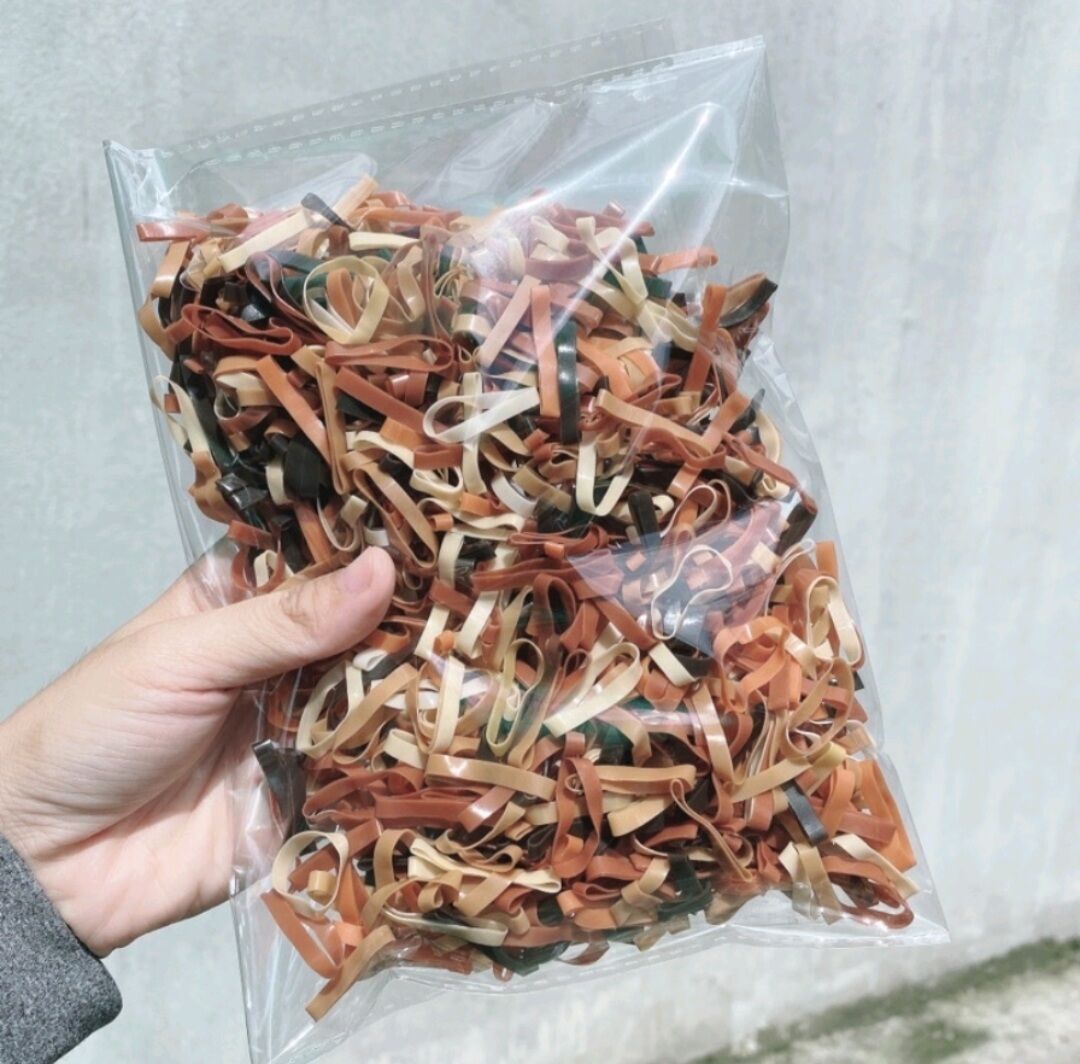 Gói 100g Thun Cột Tóc Nhiều Màu_Co Giản Tốt