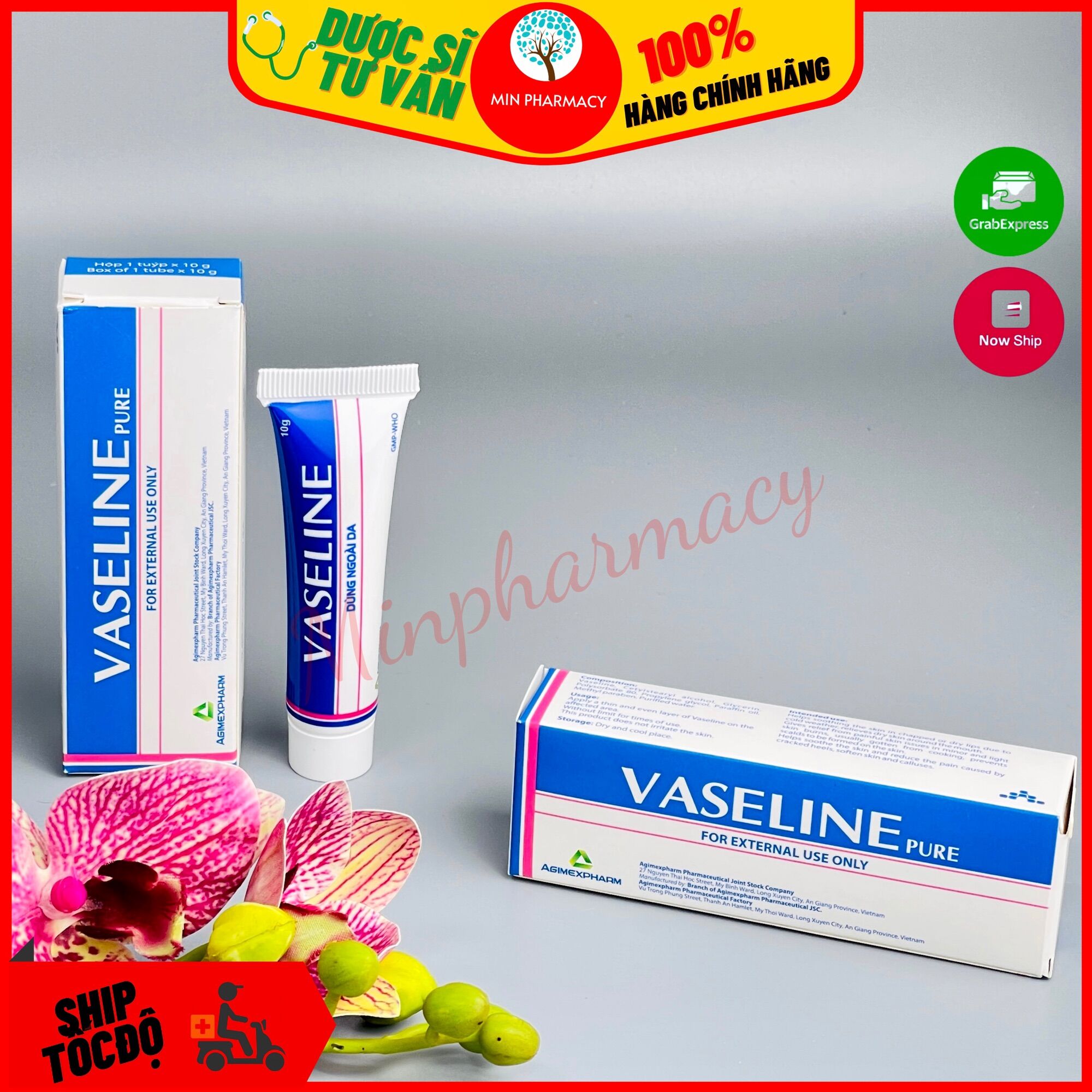 Kem dưỡng ẩm VASELINE Pure Agimexpharm - Minpharmacy