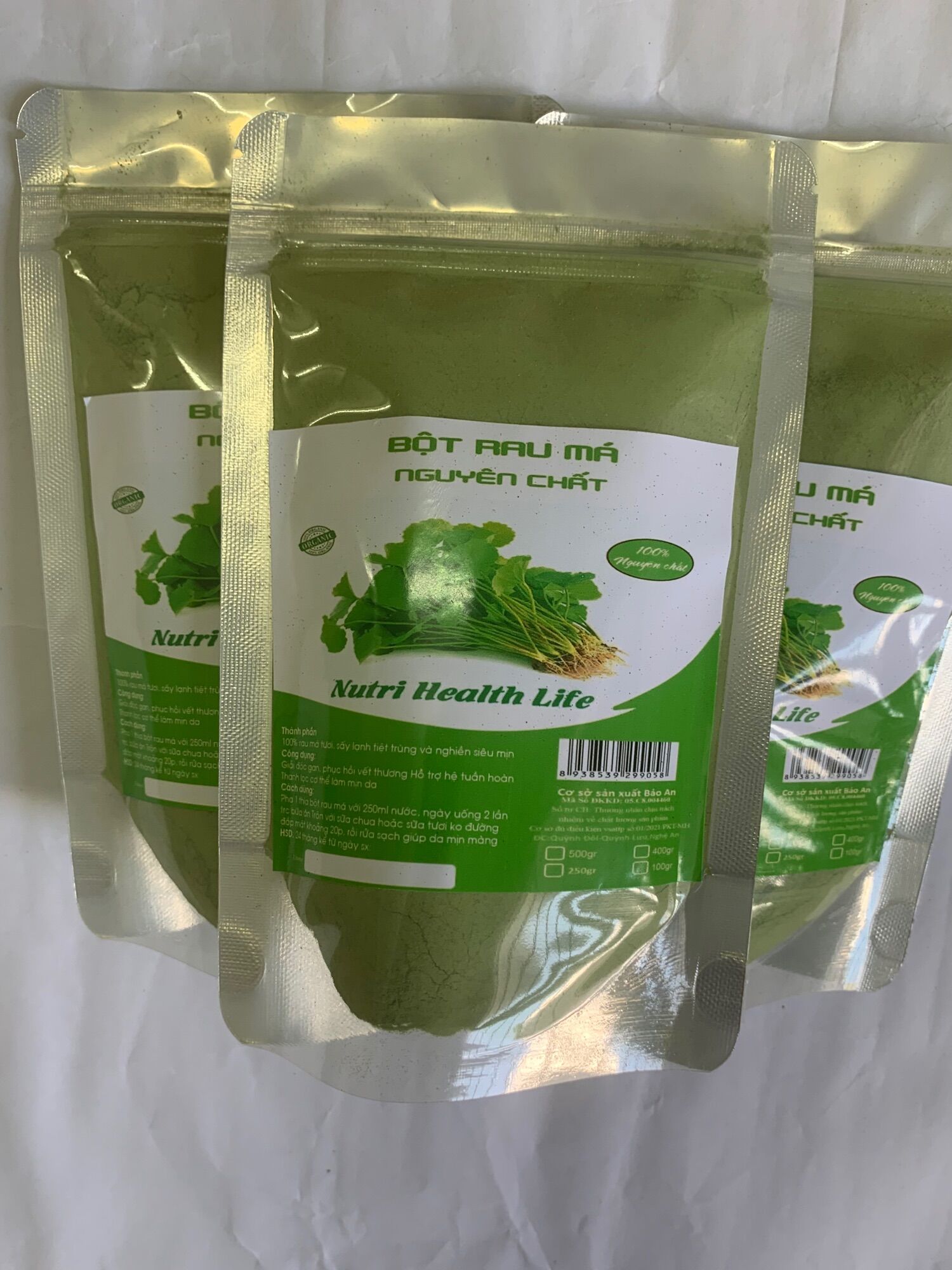 Bột rau má sấy lạnh nguyên chất