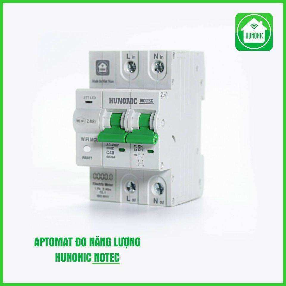 Aptomat thông minh đo năng lượng Hunonic Notec